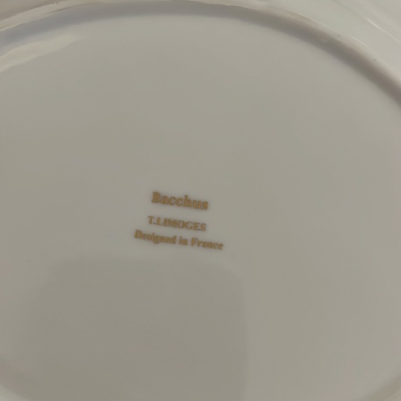 Set of 3 T. LIMOGES BACCHUS, Oval Tray, Decor Plate - Picture 4 of 5